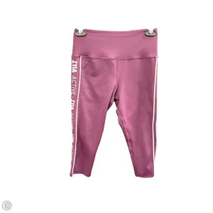 Athletic Capris By Zyia In Purple & White, Size: 4