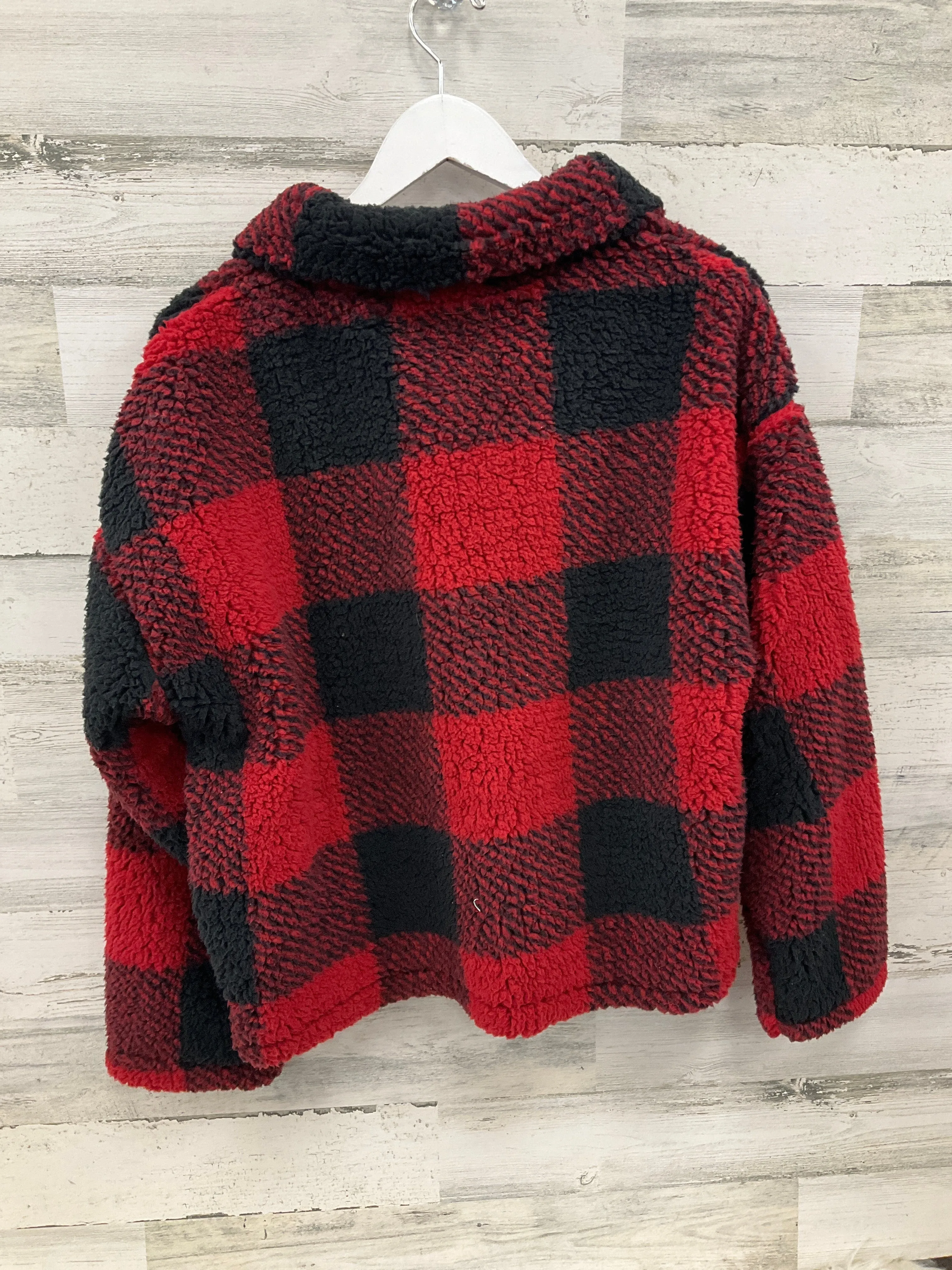 Athletic Fleece By Thread And Supply In Black & Red, Size: L