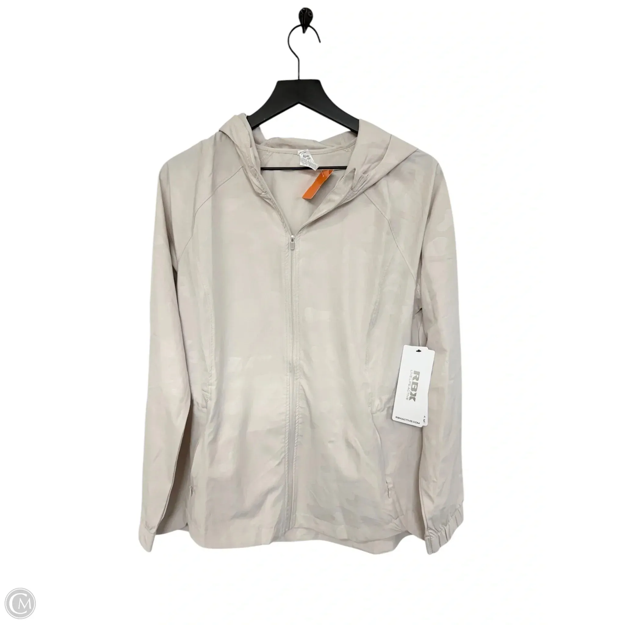 Athletic Jacket By Rbx In Tan, Size: M