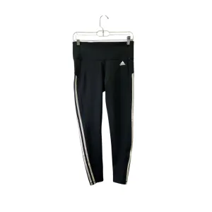 Athletic Leggings By Adidas In Black & White, Size:M