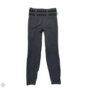 Athletic Leggings By Adidas In Grey, Size: S