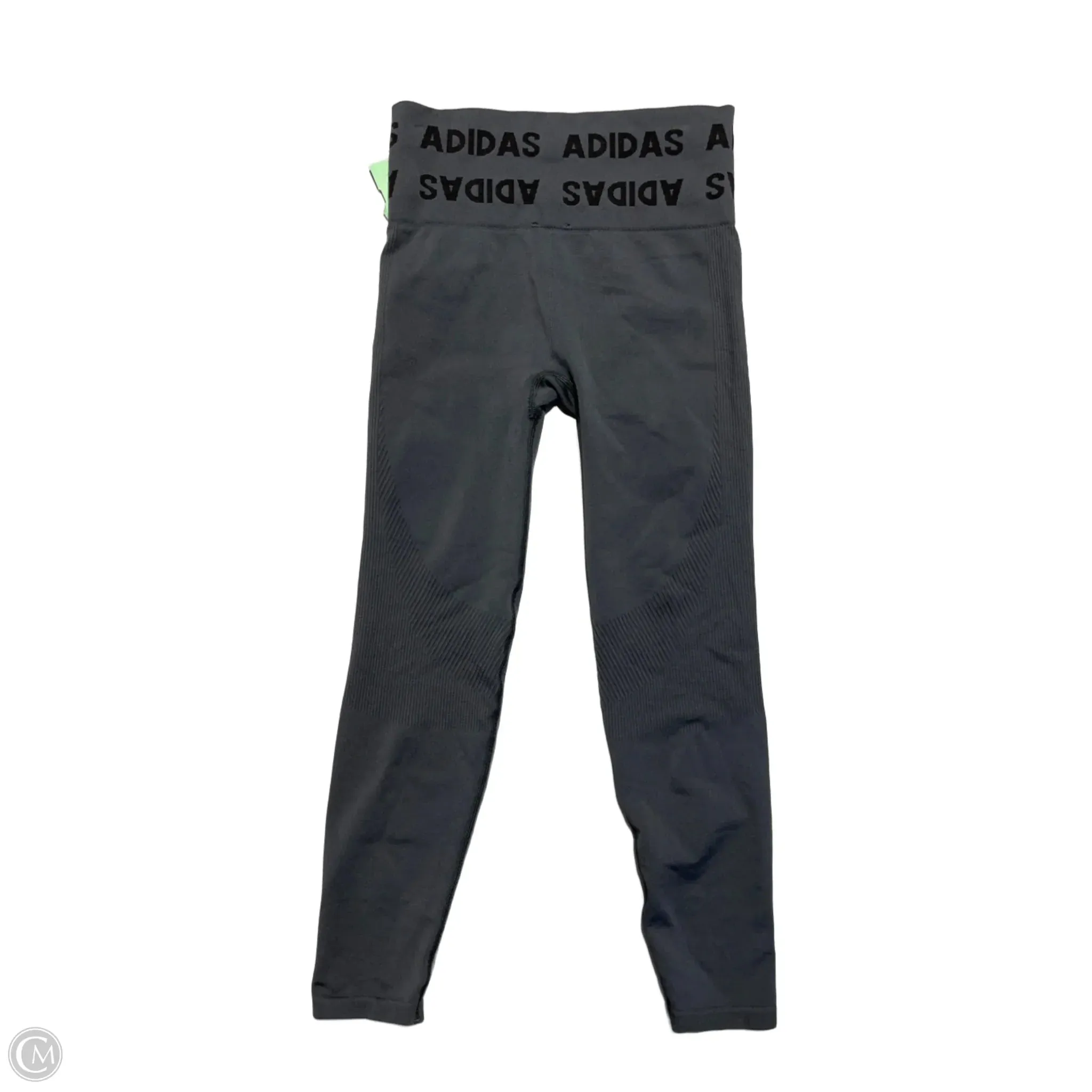 Athletic Leggings By Adidas In Grey, Size: S