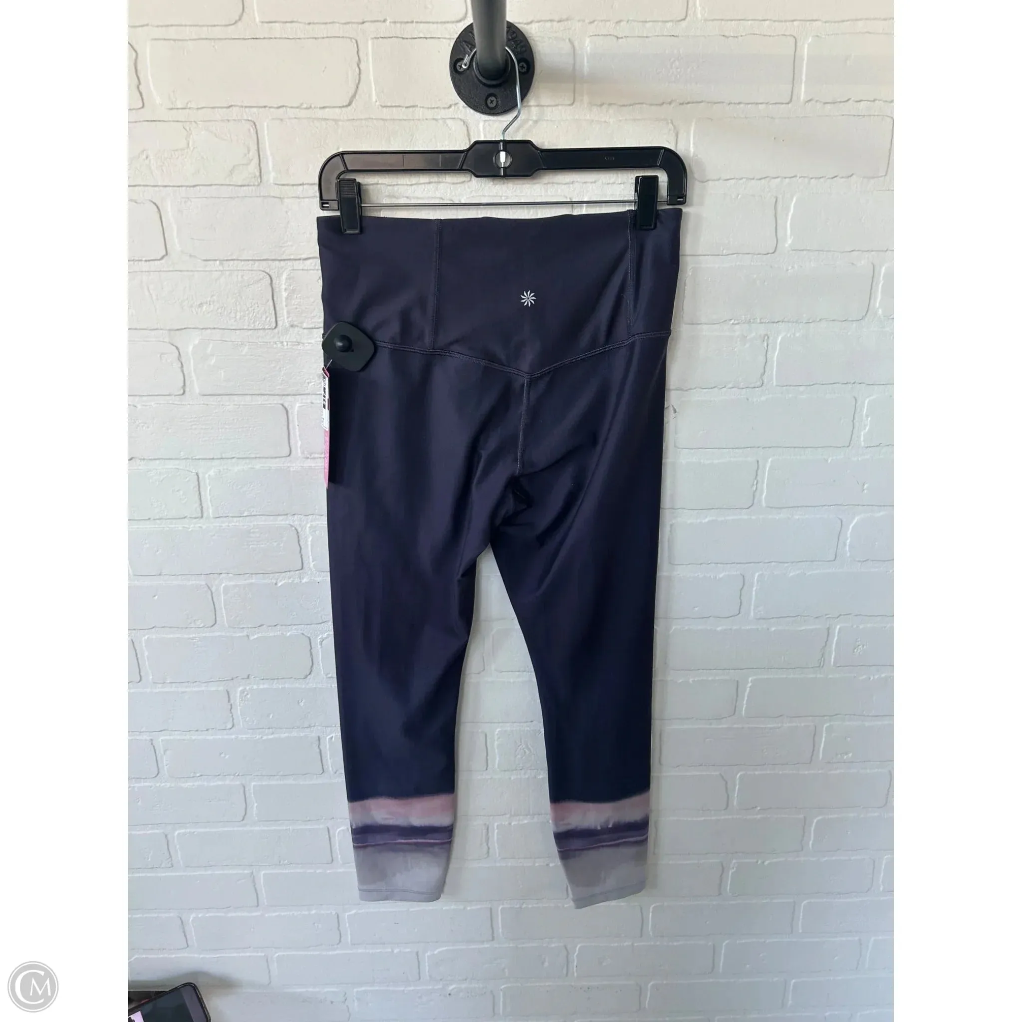 Athletic Leggings By Athleta In Blue & Grey, Size: 8