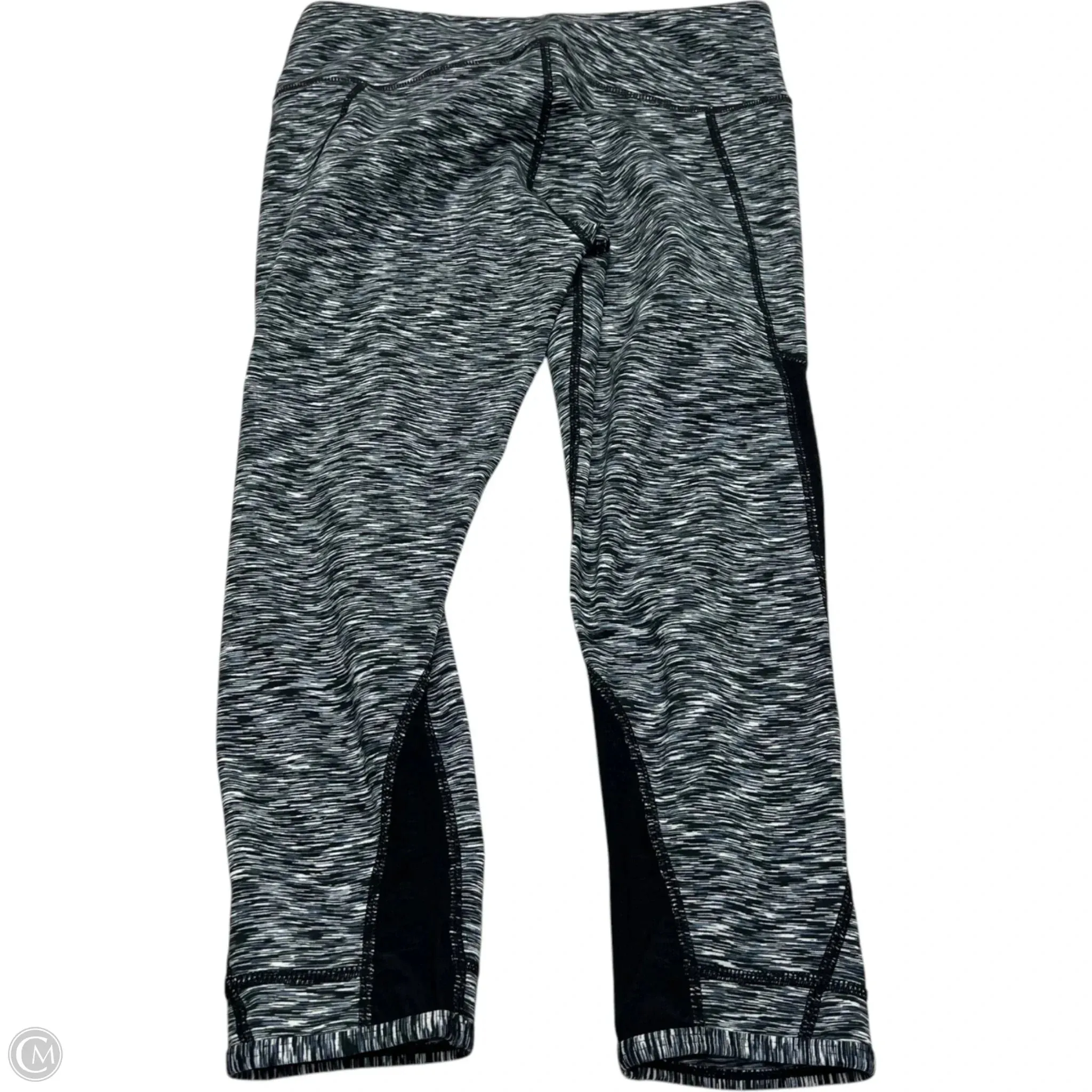 Athletic Leggings By Lululemon In Black & Blue, Size: S