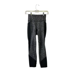 Athletic Leggings By Lululemon In Black & White, Size:Xs
