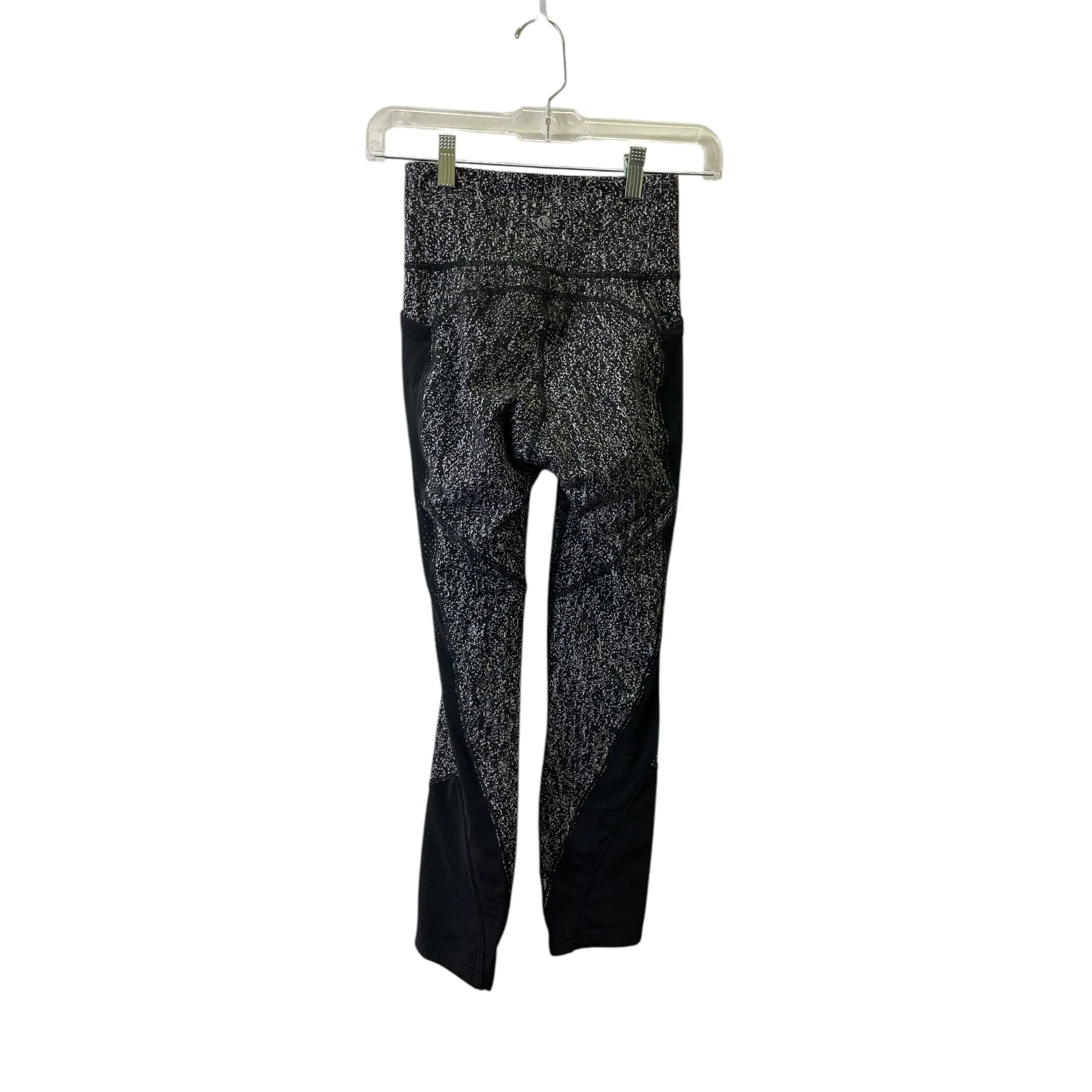 Athletic Leggings By Lululemon In Black & White, Size:Xs