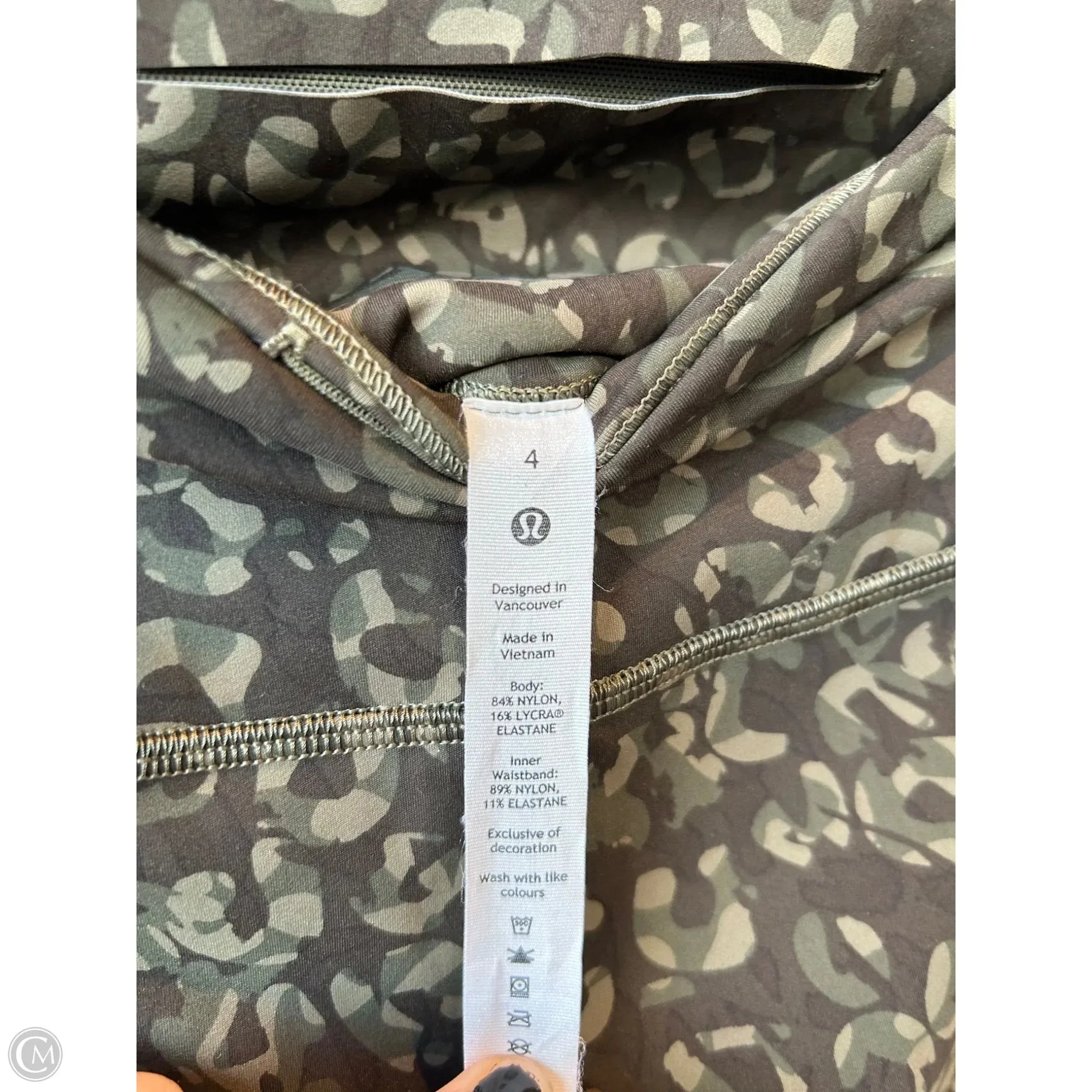 Athletic Leggings By Lululemon In Green, Size: 4