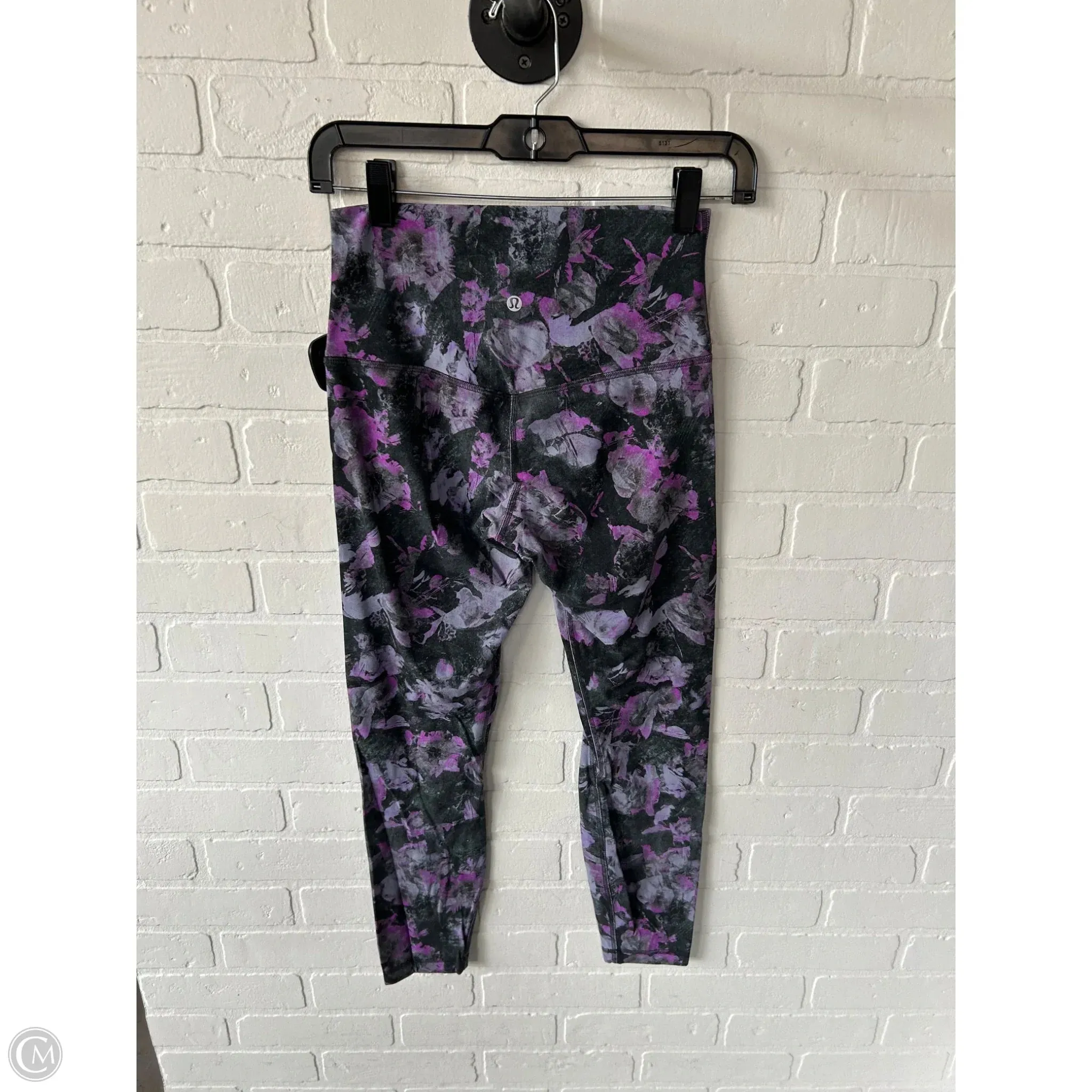 Athletic Leggings By Lululemon In Grey & Purple, Size: 6