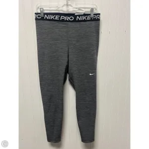 Athletic Leggings By Nike In Grey, Size: L