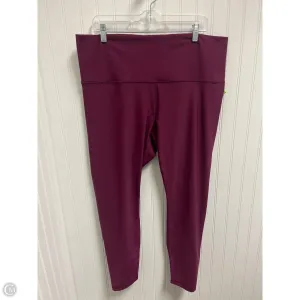 Athletic Leggings By Old Navy In Purple, Size: 2x