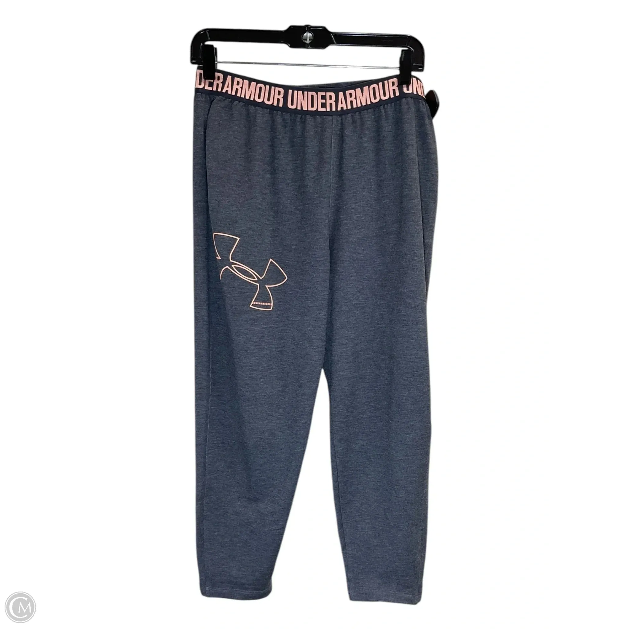 Athletic Leggings By Under Armour In Grey, Size: L
