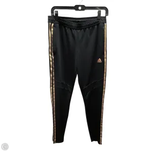 Athletic Pants By Adidas In Black & Gold, Size: S