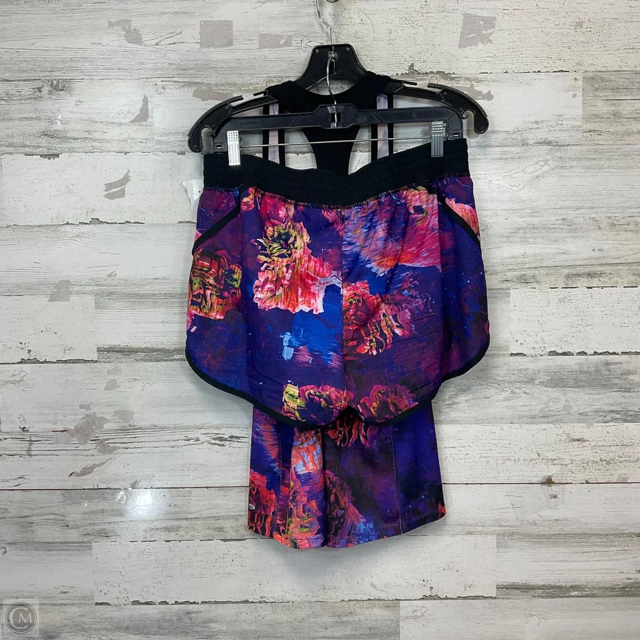 Athletic Shorts 2pc By Champion In Black & Purple, Size: L