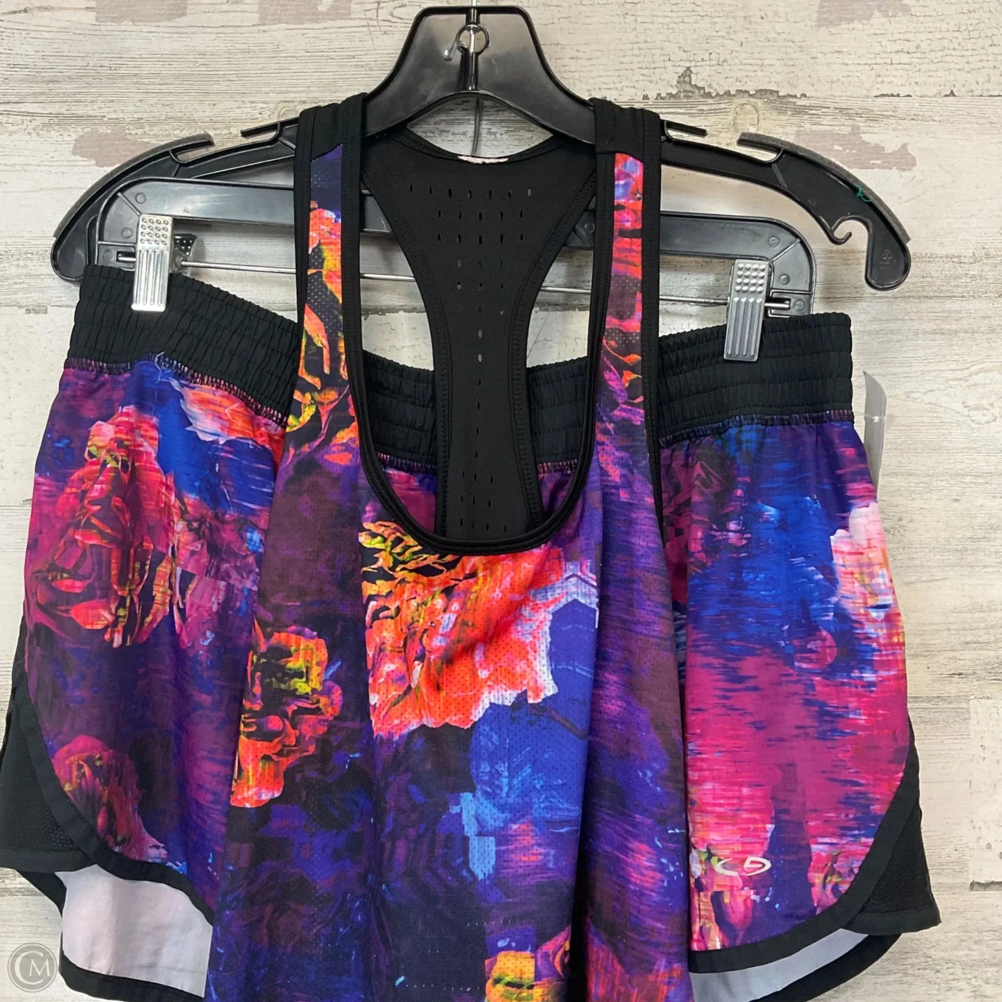 Athletic Shorts 2pc By Champion In Black & Purple, Size: L