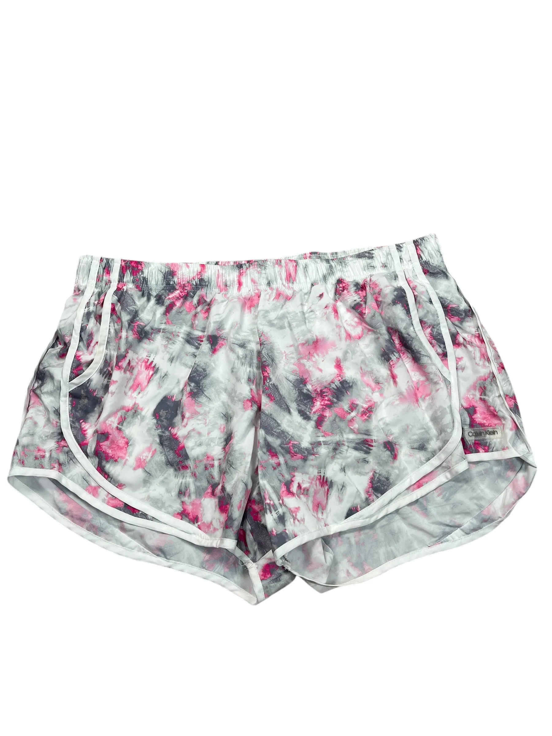 Athletic Shorts By Calvin Klein In Grey & Pink, Size:Xl