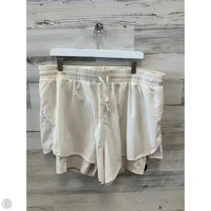 Athletic Shorts By Fabletics In Cream, Size: 1x