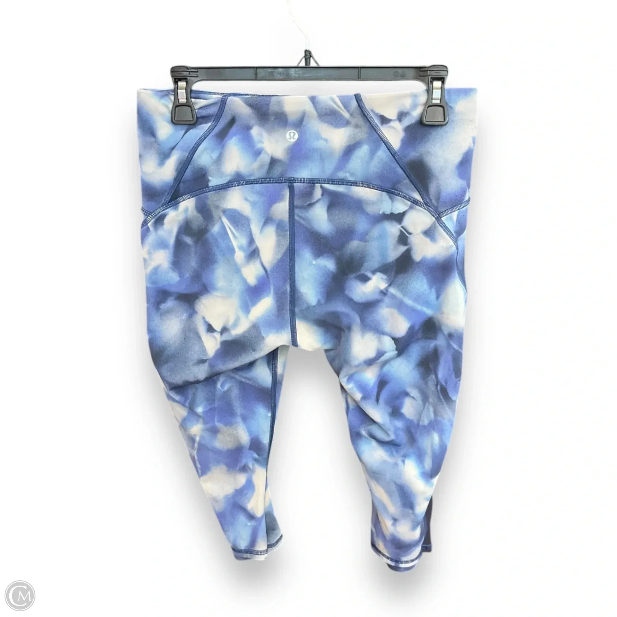 Athletic Shorts By Lululemon In Blue & White, Size: 10
