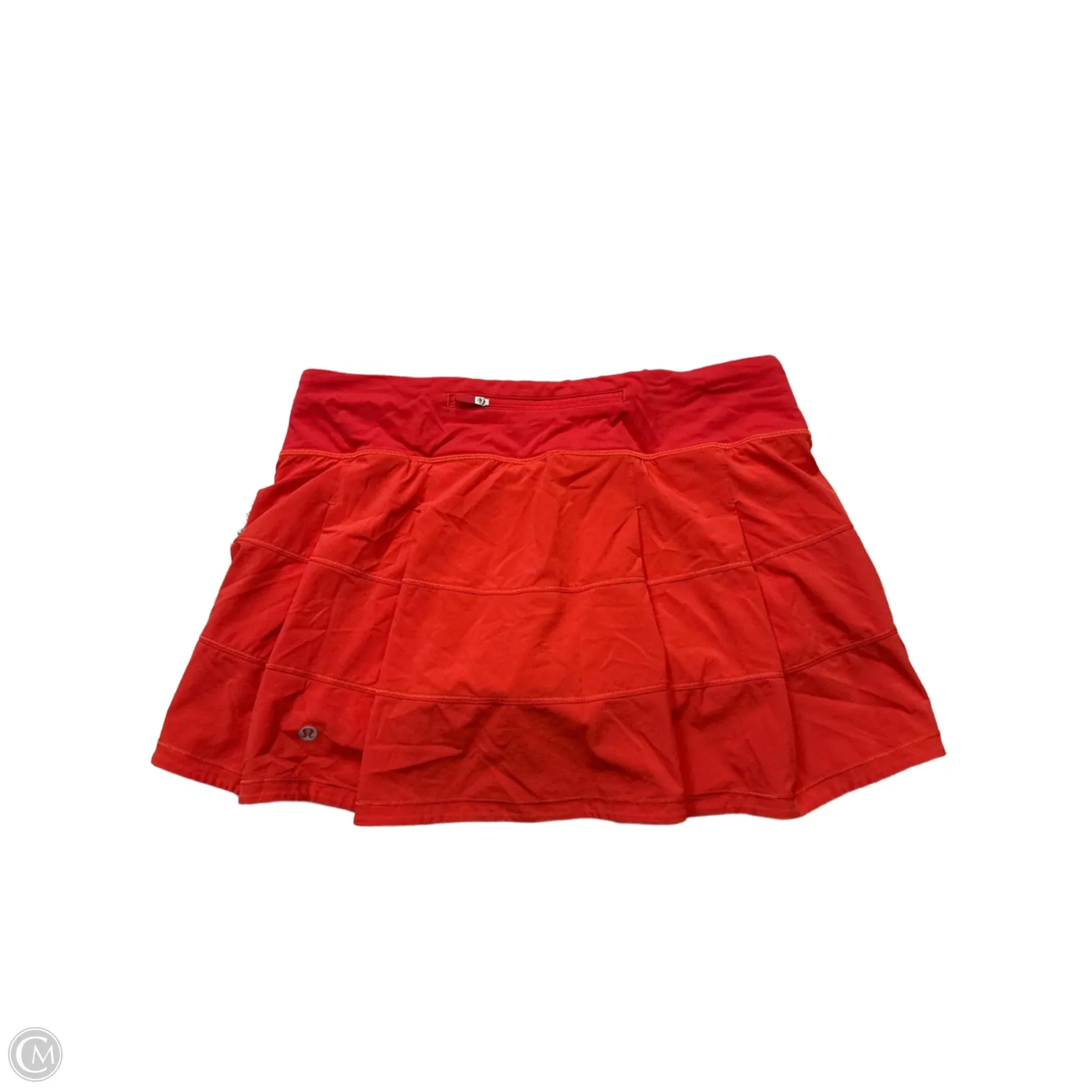 Athletic Skirt By Lululemon In Orange, Size: M