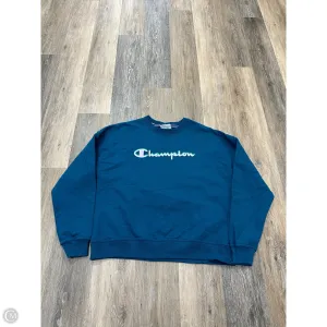 Athletic Sweatshirt Crewneck By Champion In Blue, Size: L