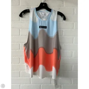 Athletic Tank Top By Adidas In Blue & Tan, Size: M