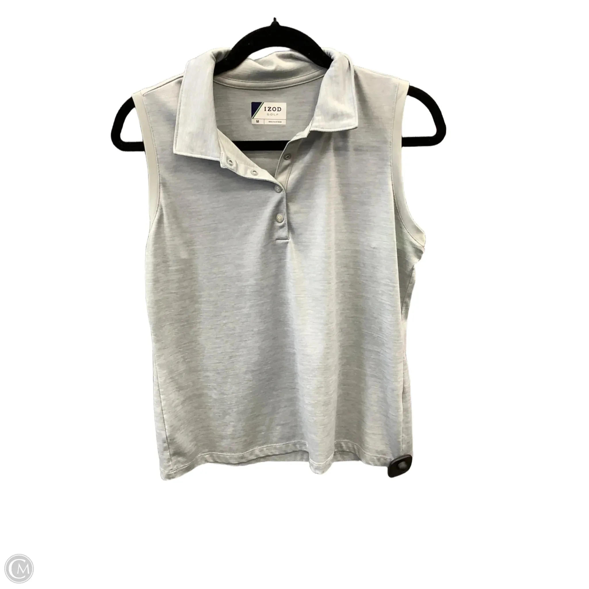 Athletic Tank Top By Izod In Grey, Size: M