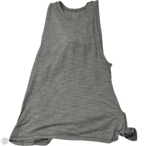 Athletic Tank Top By Lululemon In Grey & Yellow, Size: M