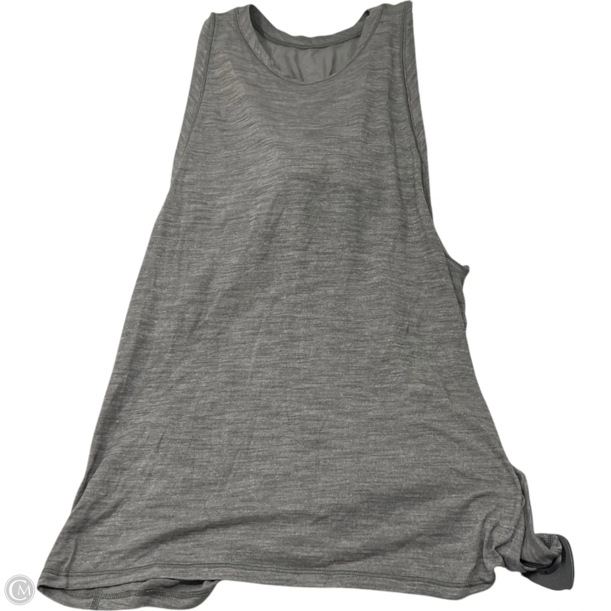 Athletic Tank Top By Lululemon In Grey & Yellow, Size: M