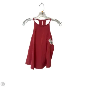 Athletic Tank Top By Lululemon In Red, Size: 6