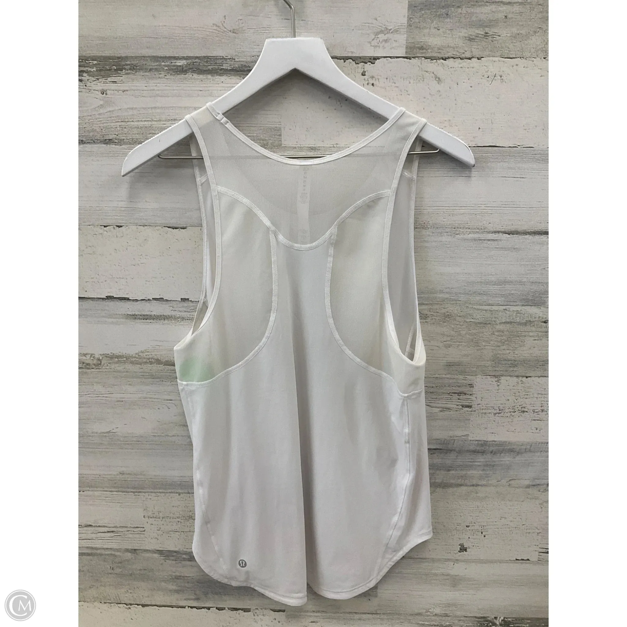 Athletic Tank Top By Lululemon In White, Size: 8