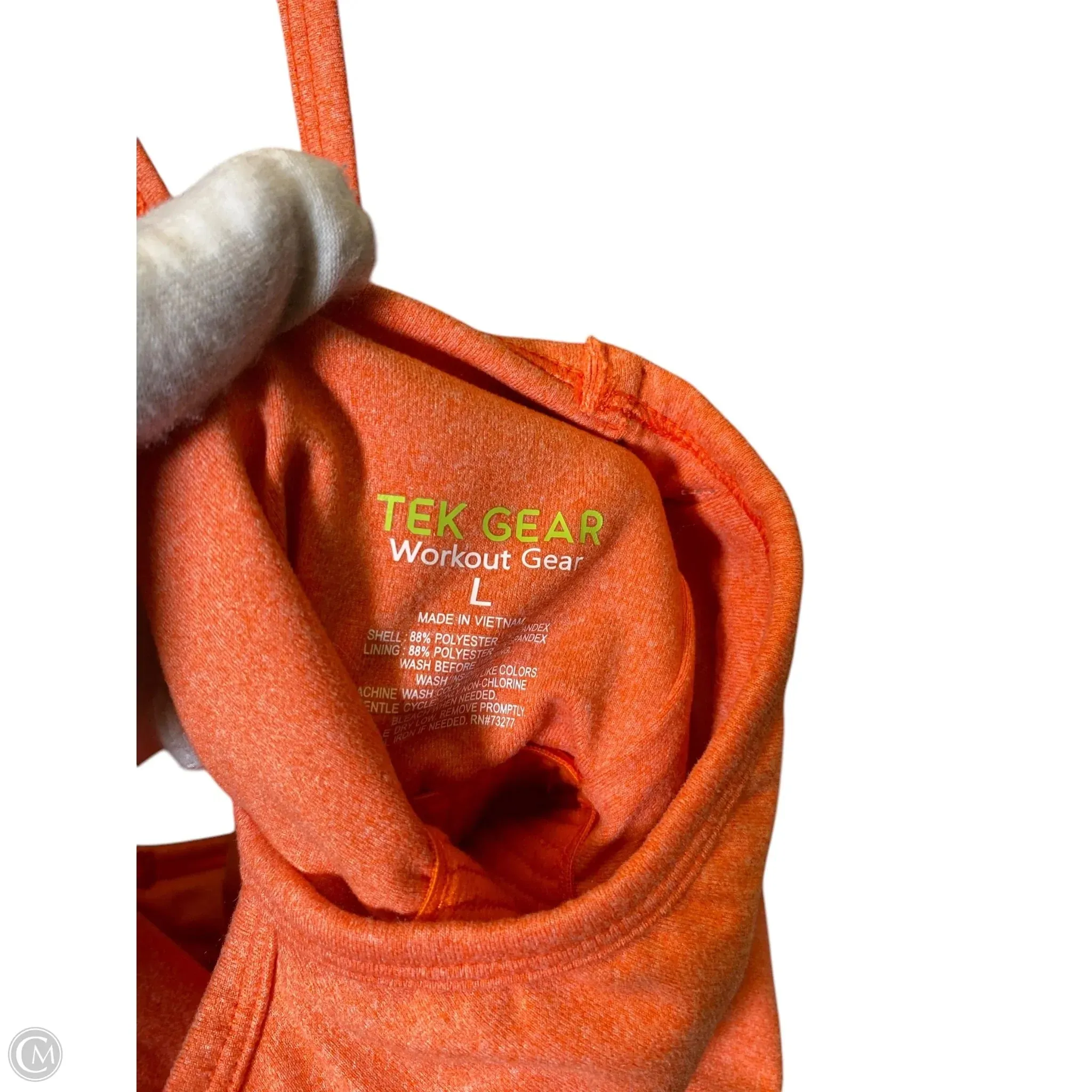 Athletic Tank Top By Tek Gear In Orange, Size: L