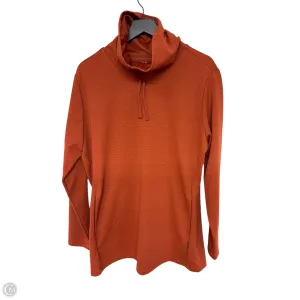 Athletic Top Long Sleeve Collar By Columbia In Orange, Size: Xl