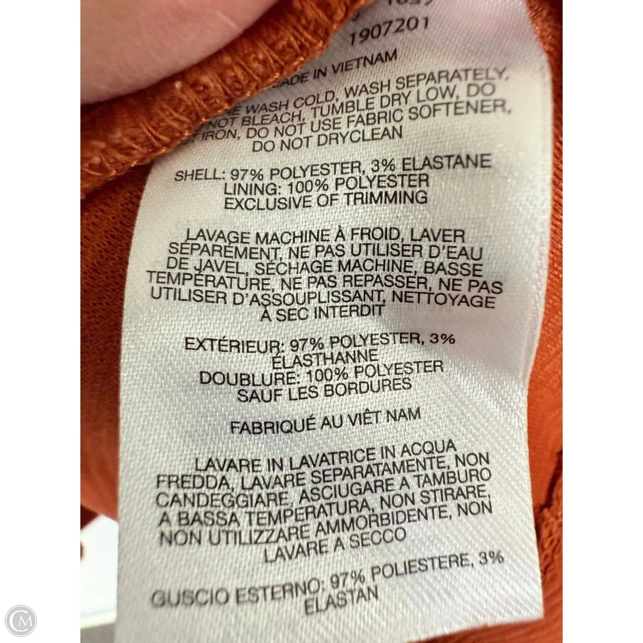 Athletic Top Long Sleeve Collar By Columbia In Orange, Size: Xl