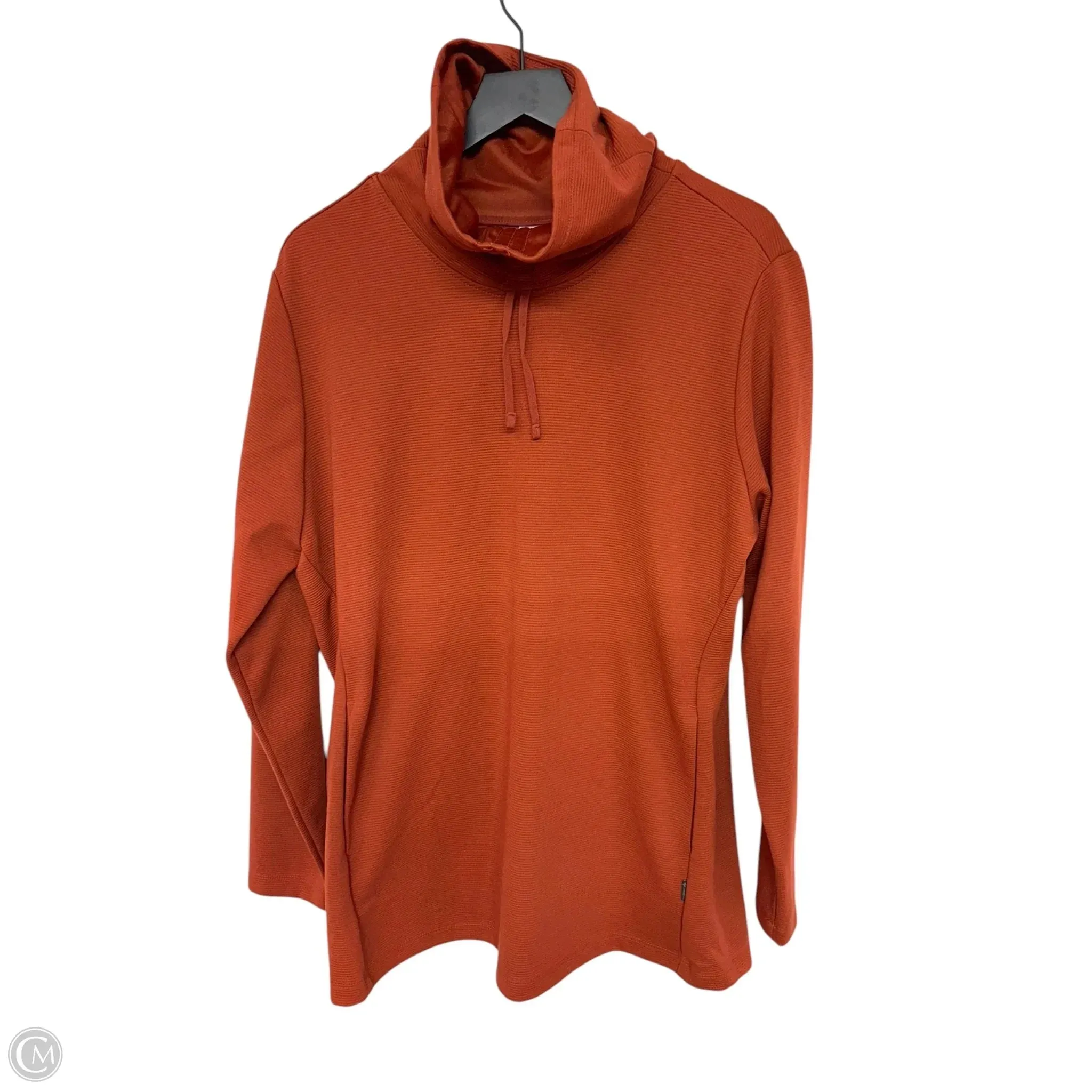 Athletic Top Long Sleeve Collar By Columbia In Orange, Size: Xl