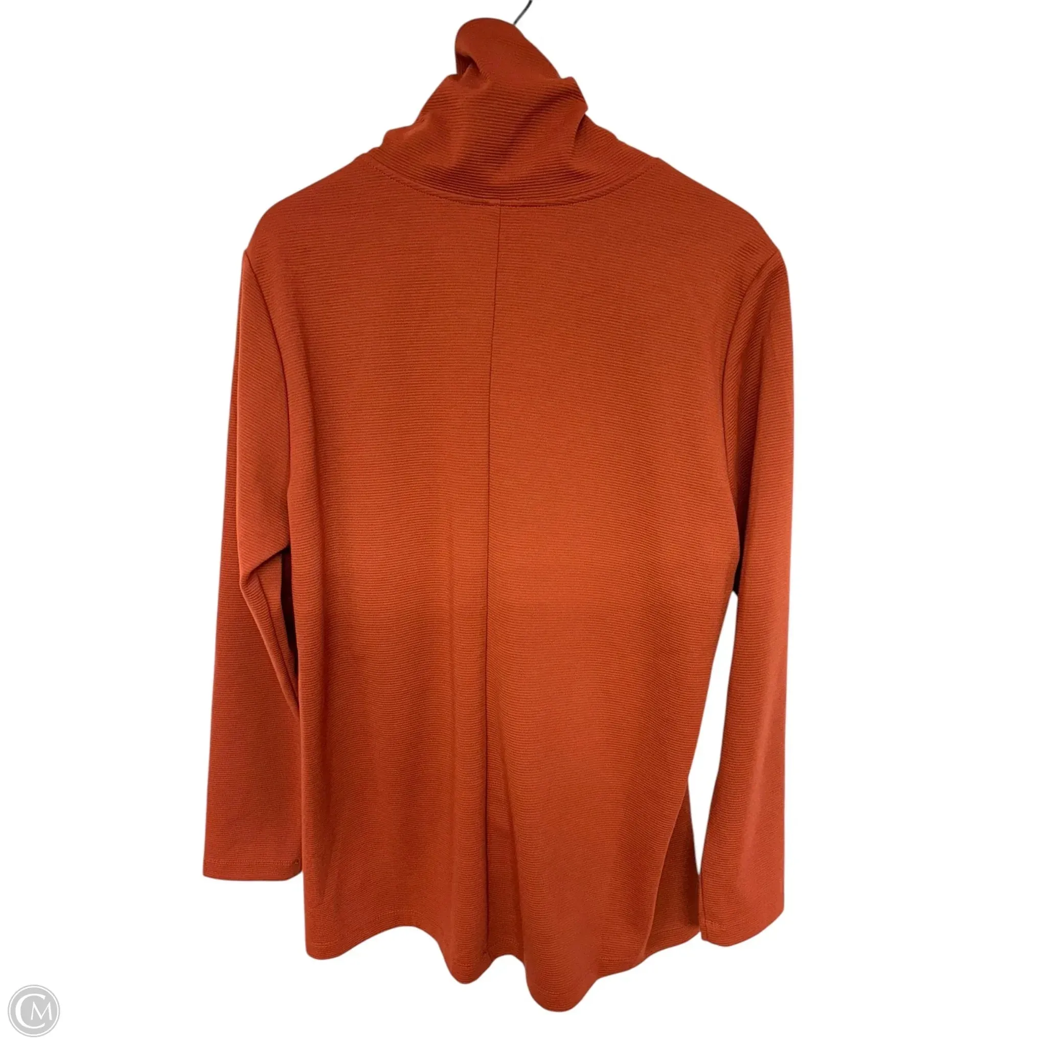 Athletic Top Long Sleeve Collar By Columbia In Orange, Size: Xl