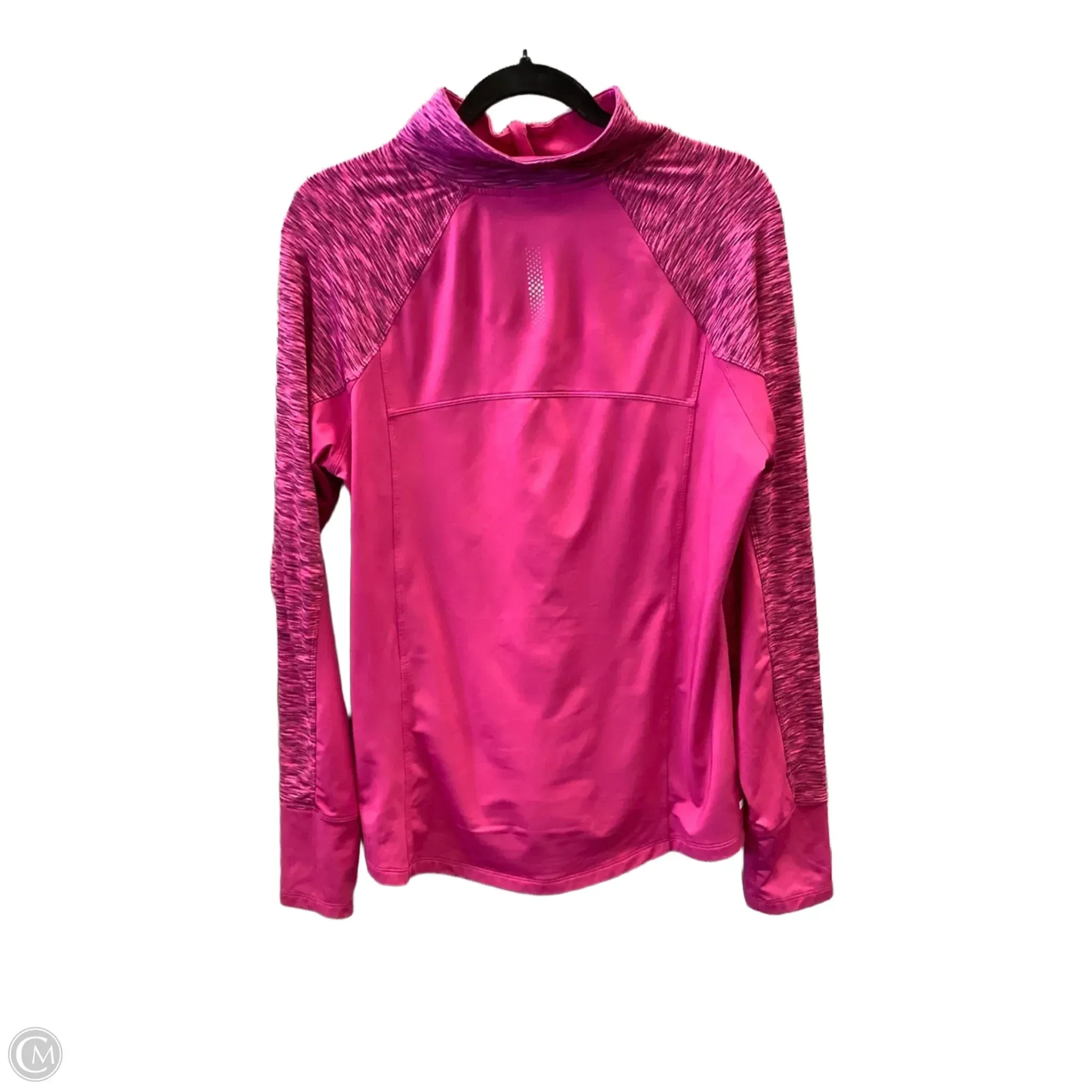 Athletic Top Long Sleeve Collar By Danskin Now In Pink, Size: Xl