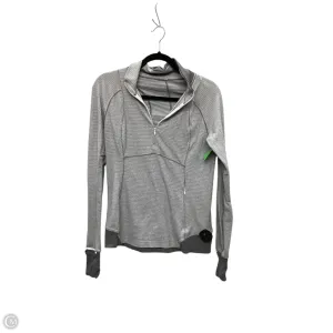 Athletic Top Long Sleeve Collar By Lululemon In Grey, Size: 10