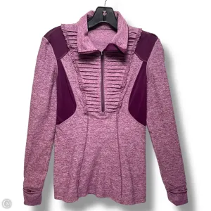 Athletic Top Long Sleeve Collar By Lululemon In Purple, Size: 6
