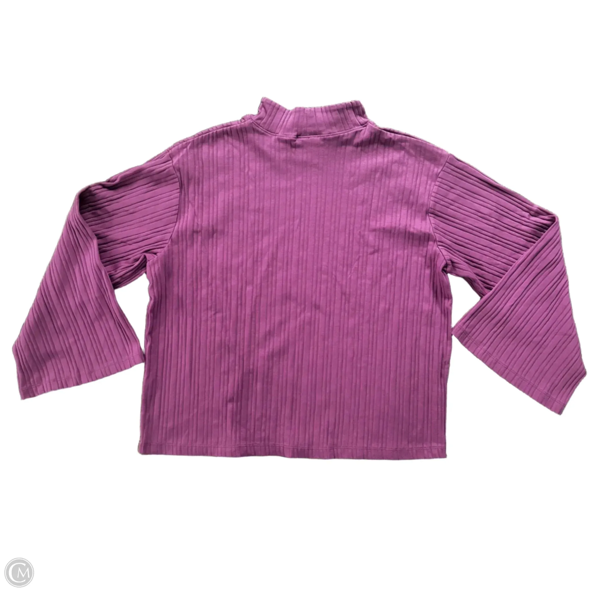 Athletic Top Long Sleeve Collar By Nike In Purple, Size: Xl