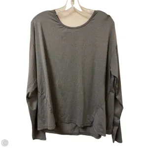 Athletic Top Long Sleeve Crewneck By All In Motion In Grey, Size: 2x