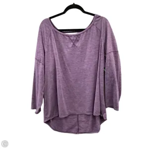Athletic Top Long Sleeve Crewneck By Apana In Purple, Size: 2x