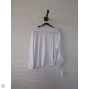 Athletic Top Long Sleeve Crewneck By Apana In White, Size: L