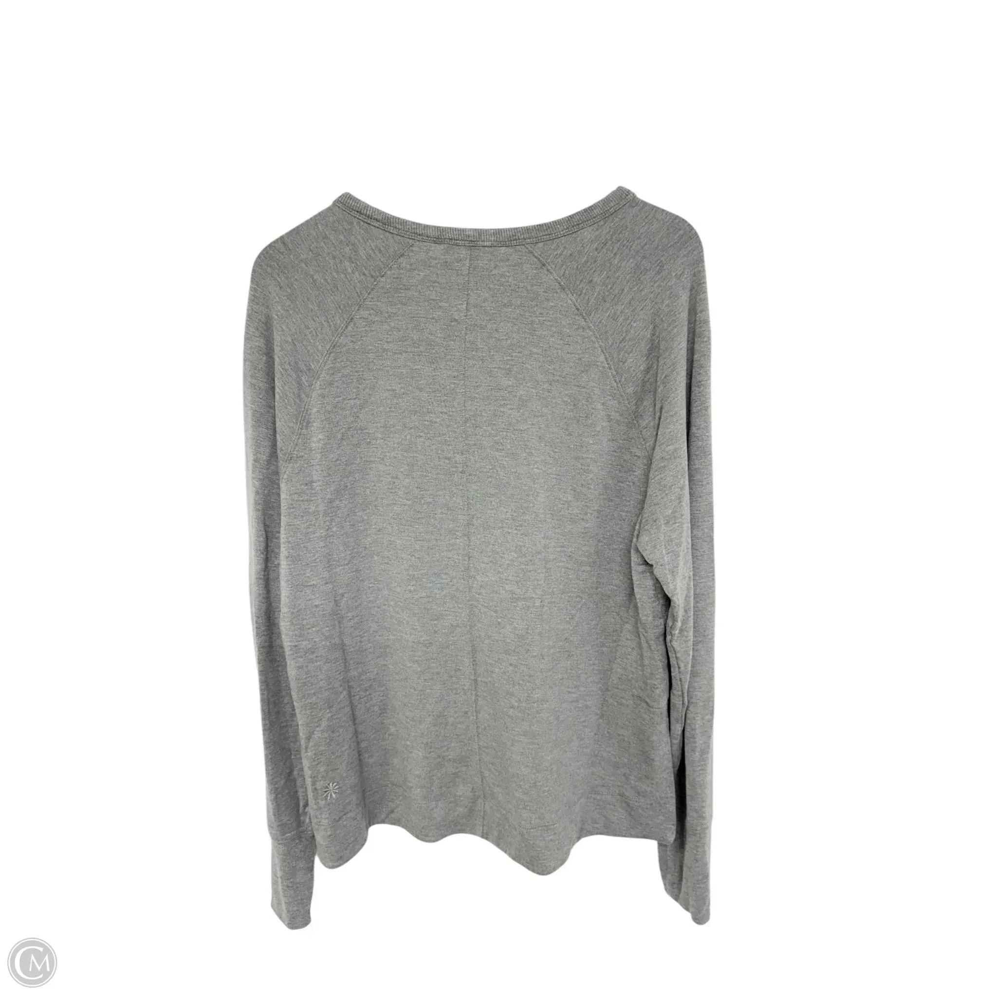 Athletic Top Long Sleeve Crewneck By Athleta In Grey, Size: M
