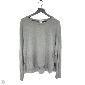 Athletic Top Long Sleeve Crewneck By Athleta In Grey, Size: M
