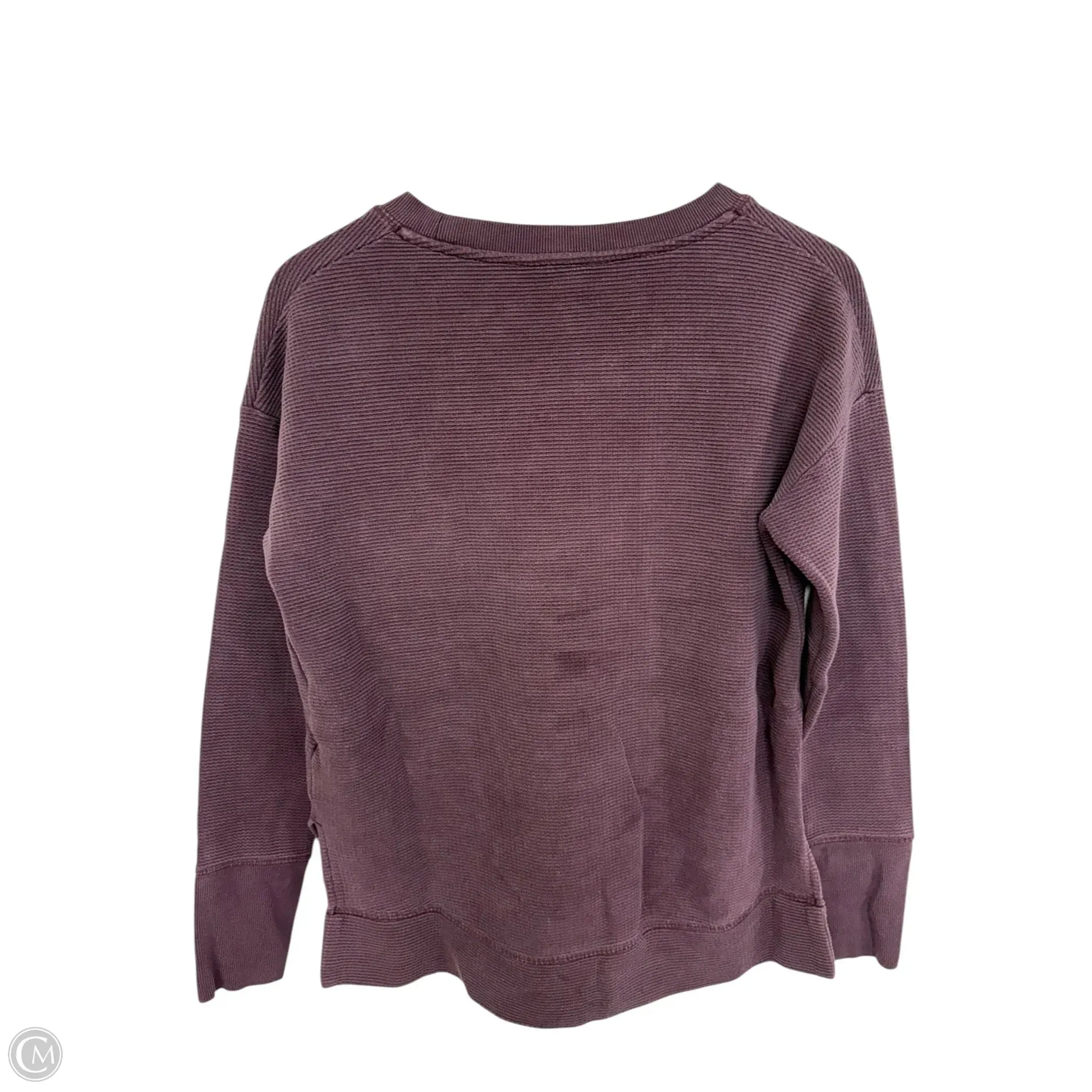 Athletic Top Long Sleeve Crewneck By Athleta In Purple, Size: M