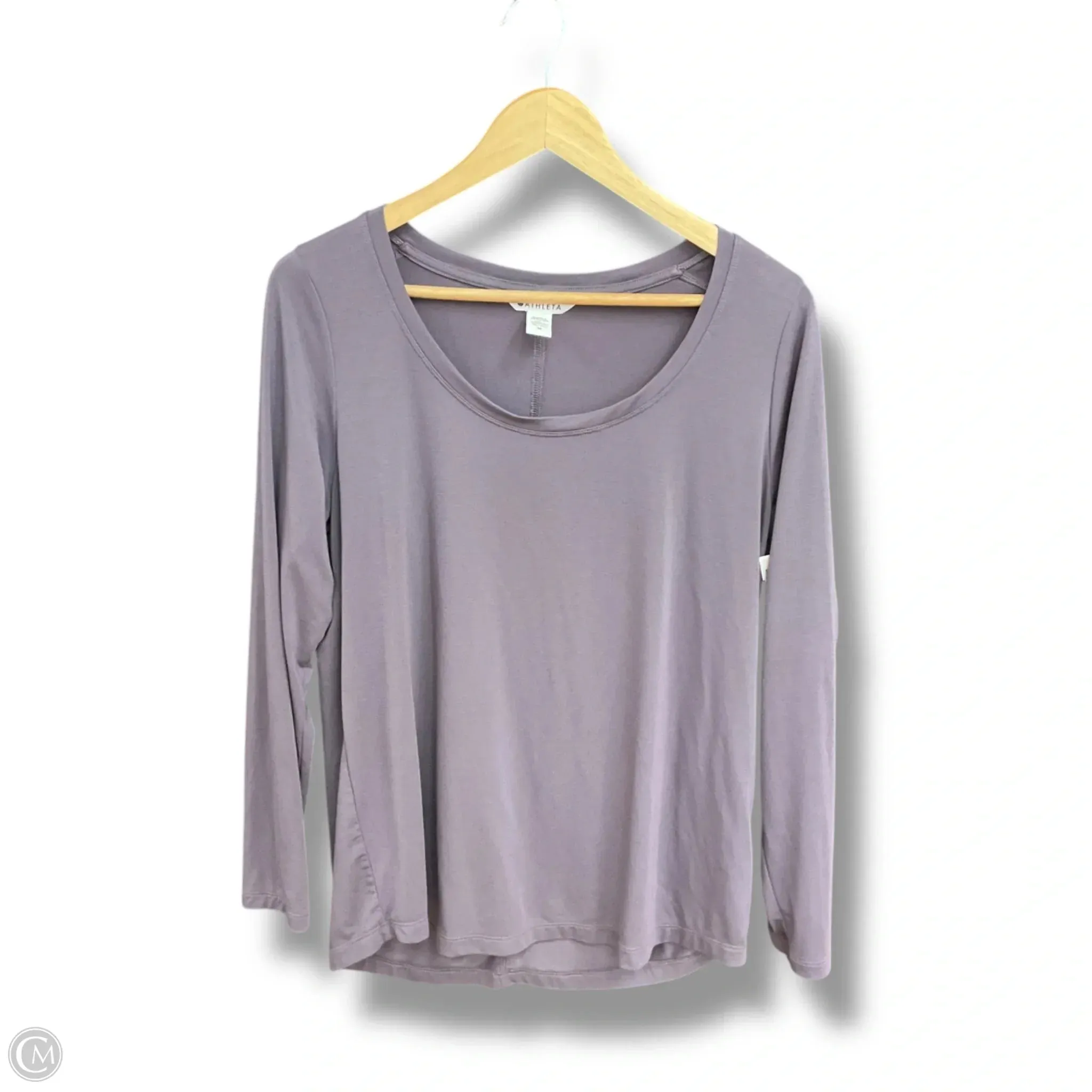 Athletic Top Long Sleeve Crewneck By Athleta In Purple, Size: M