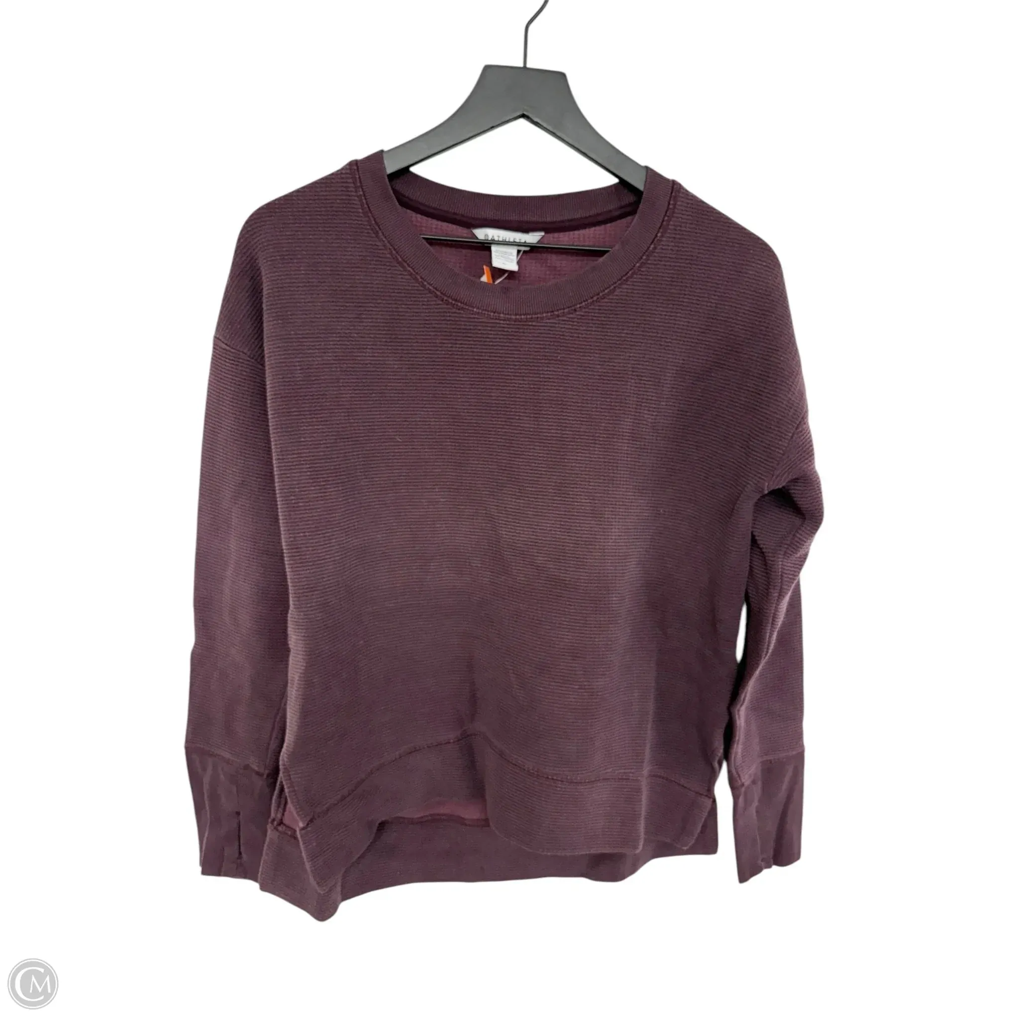 Athletic Top Long Sleeve Crewneck By Athleta In Purple, Size: M