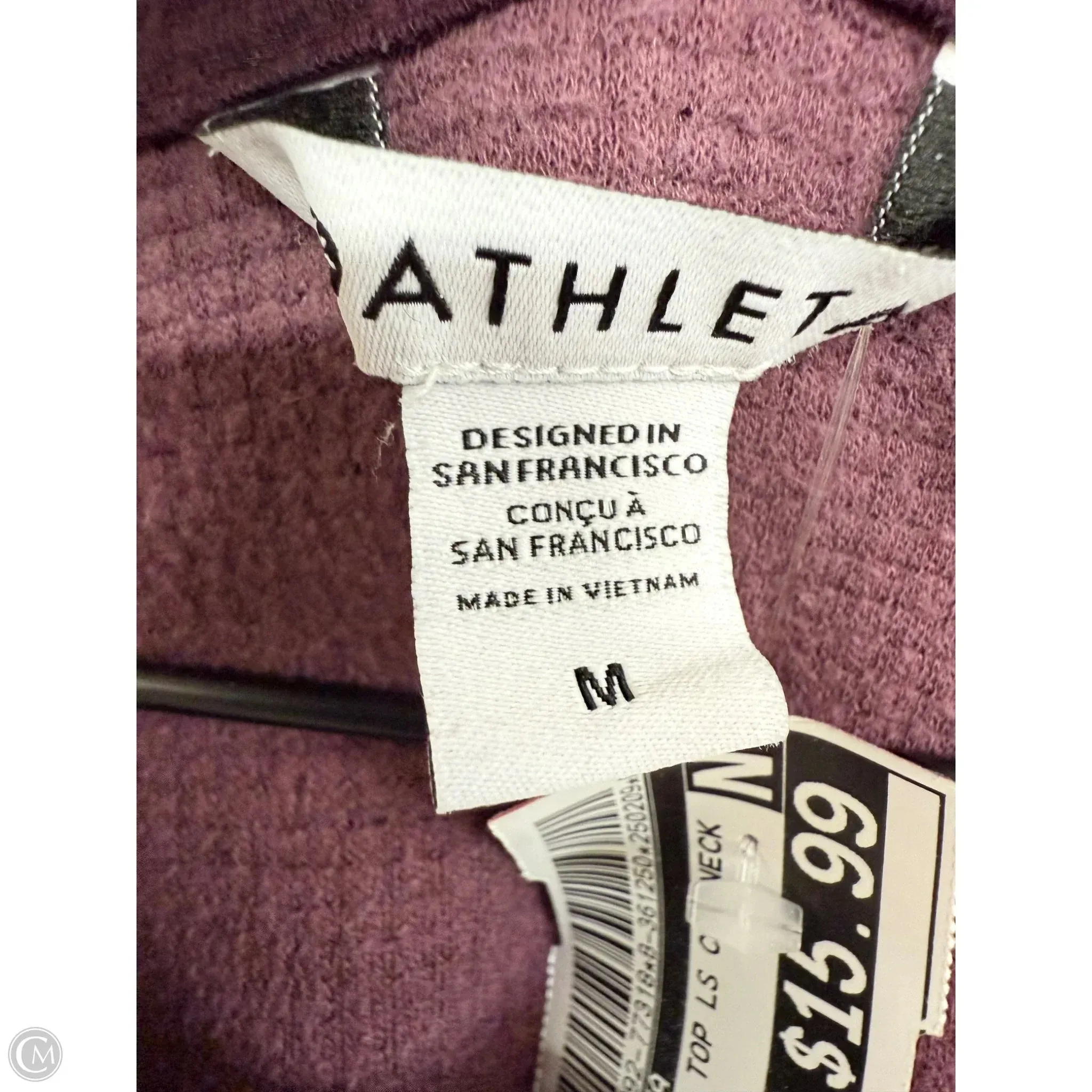Athletic Top Long Sleeve Crewneck By Athleta In Purple, Size: M