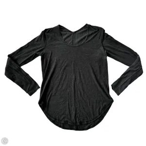 Athletic Top Long Sleeve Crewneck By Lululemon In Grey, Size: M