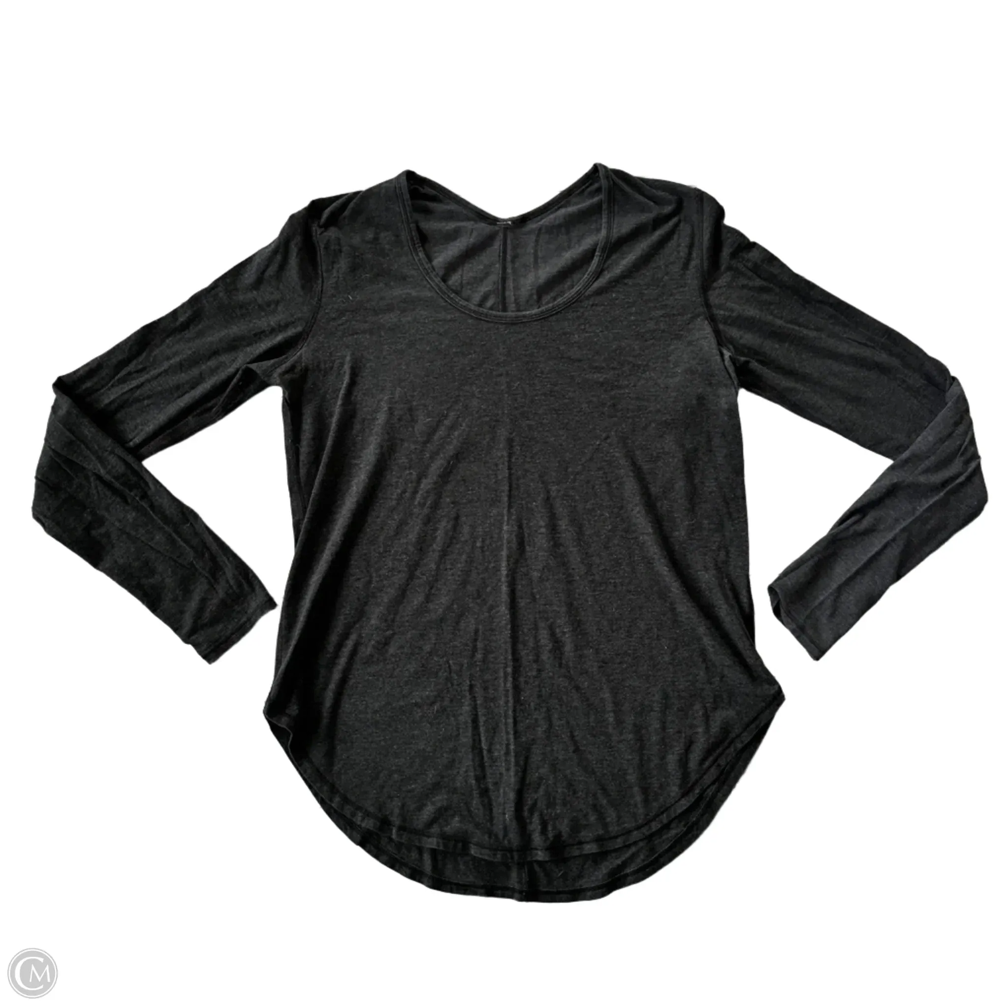 Athletic Top Long Sleeve Crewneck By Lululemon In Grey, Size: M