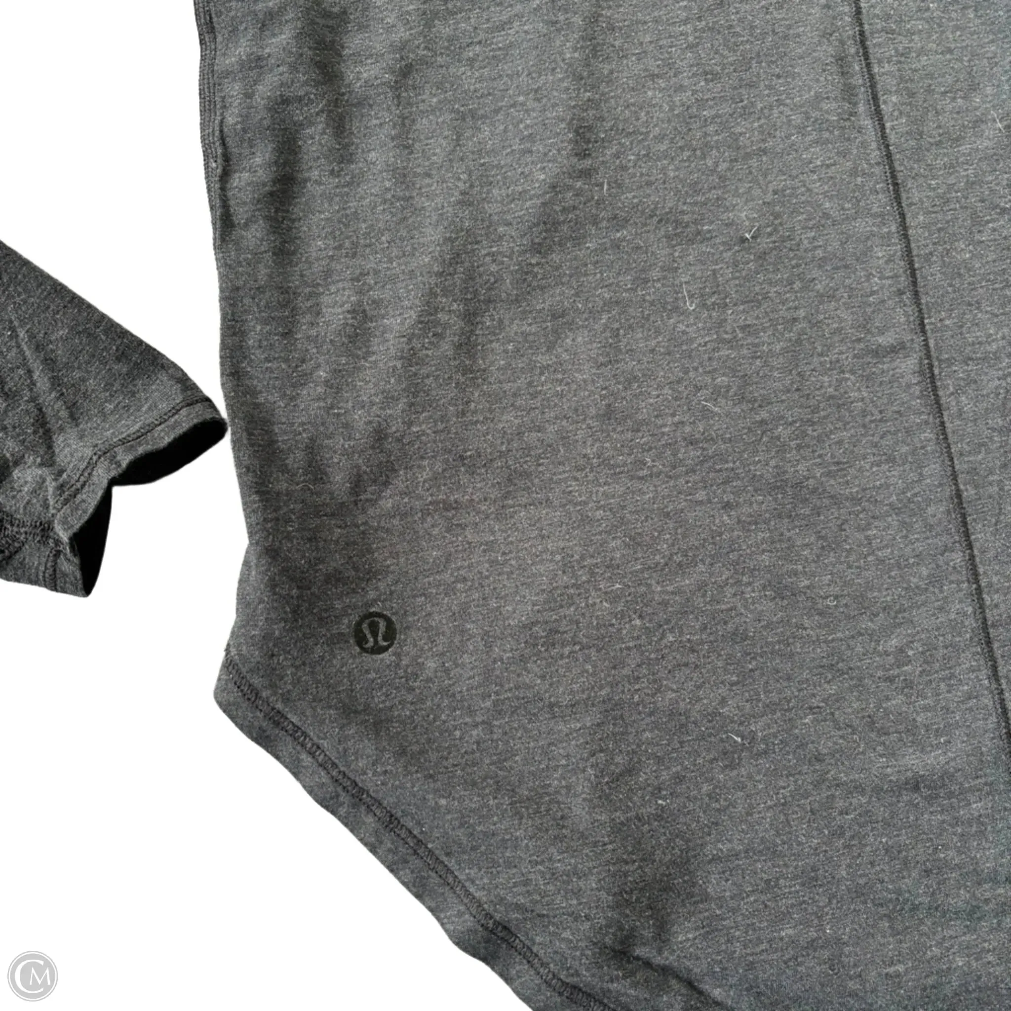 Athletic Top Long Sleeve Crewneck By Lululemon In Grey, Size: M